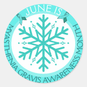 Myasthenia Gravis Snowflake Warrior sticker