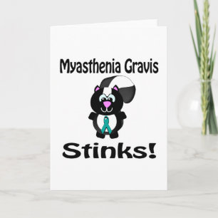 Myasthenia Gravis Stinks Skunk Awareness Design Card