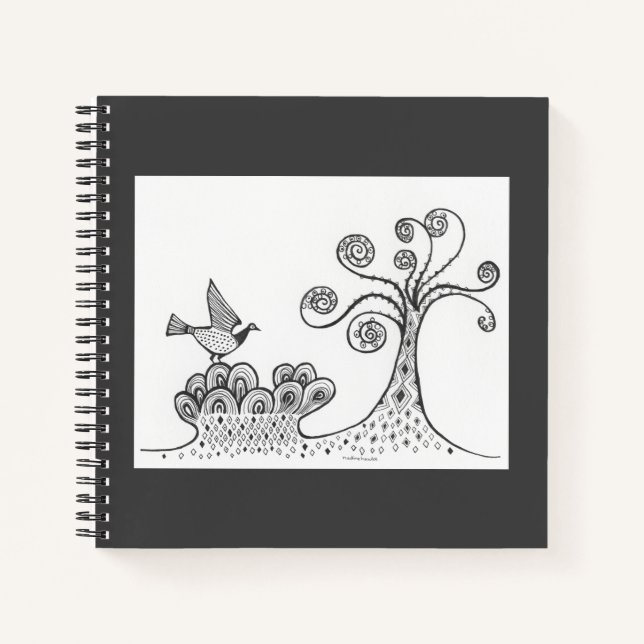 Mycenaean Greek Inspired Landscape & Bird Notebook (Front)