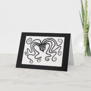 Mycenaean Greek Inspired Octopus Folded Card
