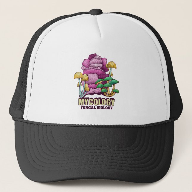 Mycology Fungal Biology Trucker Hat (Front)