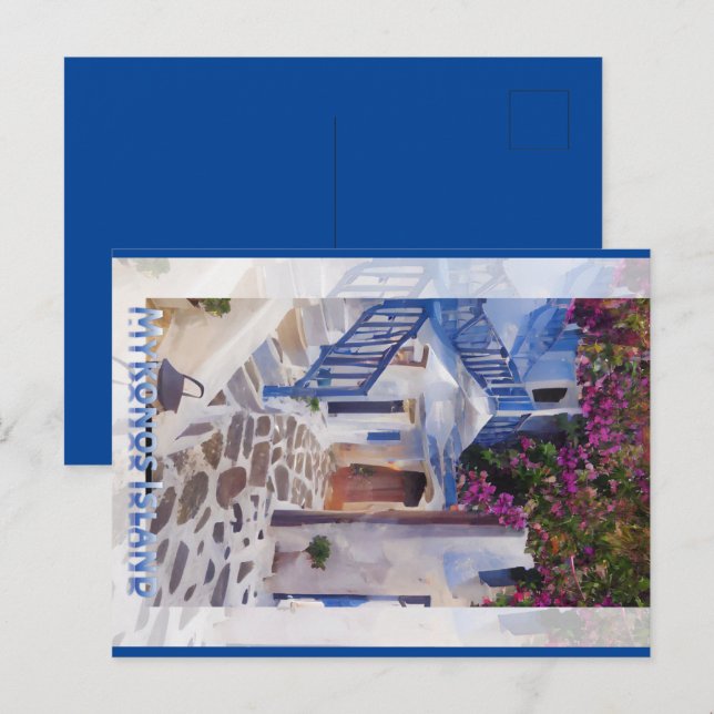 Myconos  coffee mug postcard (Front/Back)