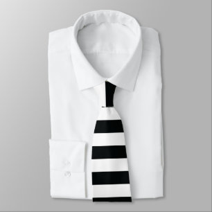 Mydeas Black & White Thin Stripes Tie