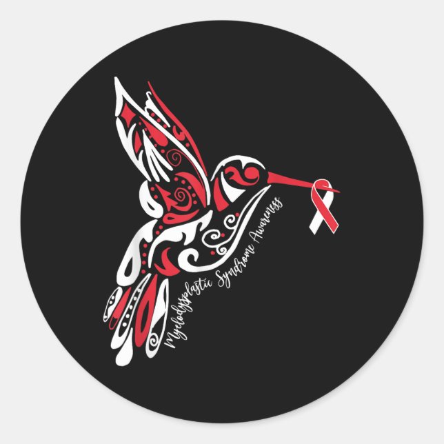Myelodysplastic Syndrome Mds Awareness Classic Round Sticker (Front)
