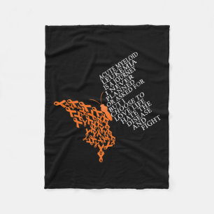 Myeloid Leukaemia Warrior Fleece Blanket