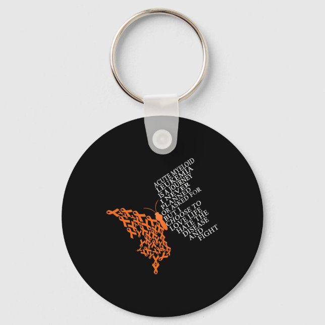 Myeloid Leukaemia Warrior  Key Ring (Front)