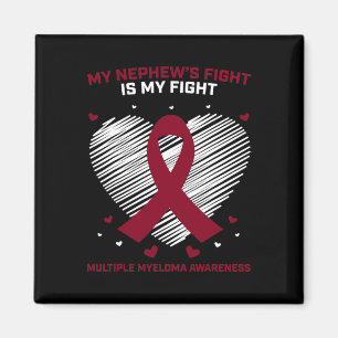 Myeloma Awareness Ribbon Blood Cancer Survivor Pla Magnet