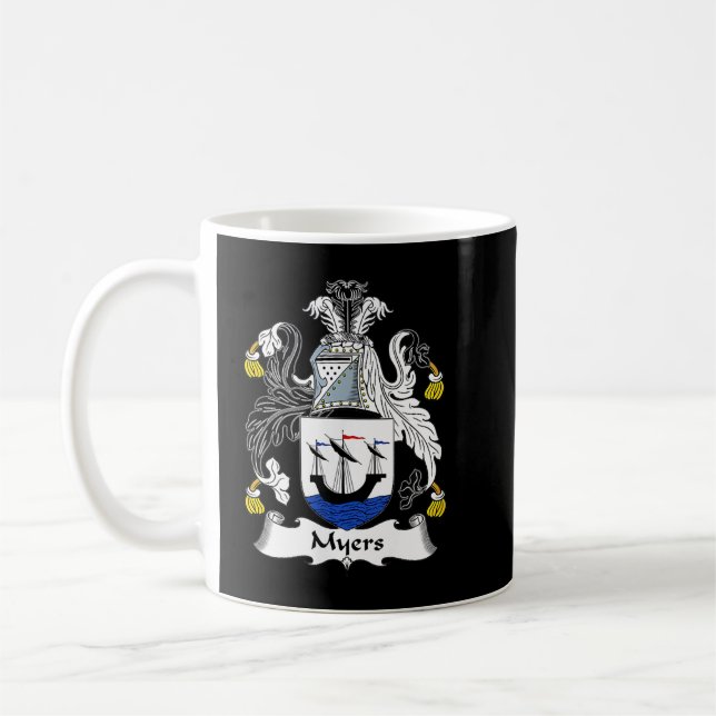 Myers Coat of Arms  Family Crest  Coffee Mug (Left)
