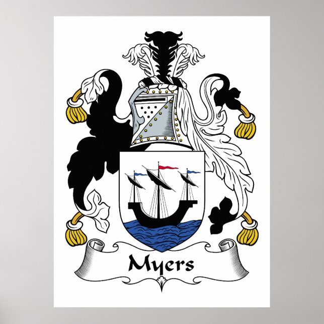 Myers Family Crest Poster (Front)