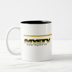 MYETV black and white Goldenrod mug