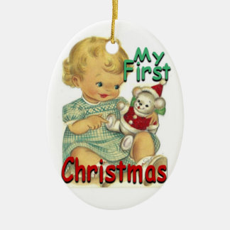 MyFirstChristmas-CERAMIC Oval Ornament