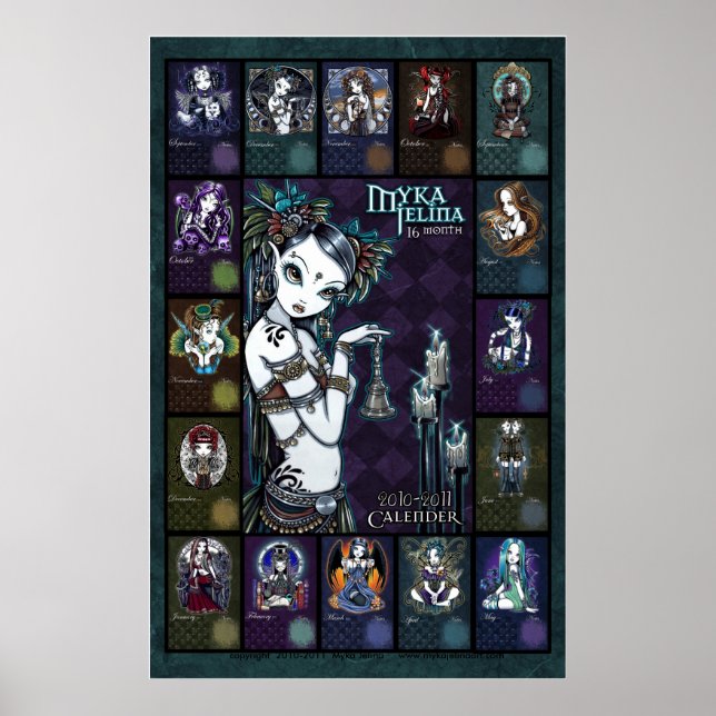 Myka Jelina Art Calendar Poster (Front)