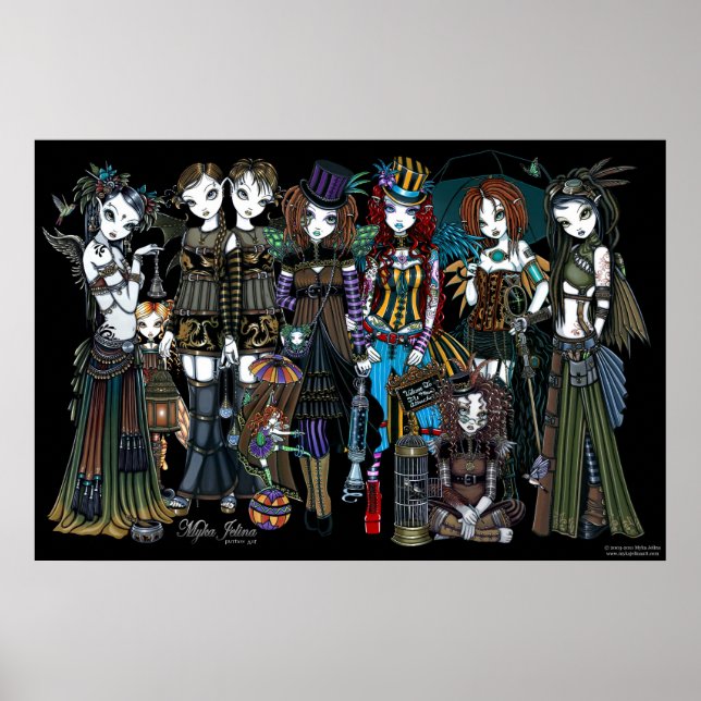 Myka Jelina Gothic Steampunk Tribal Circus Fairies Poster (Front)