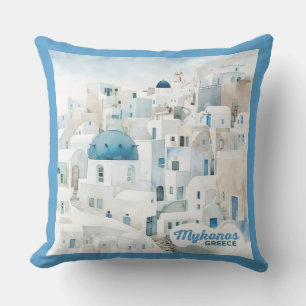 Mykonos Greece Cushion