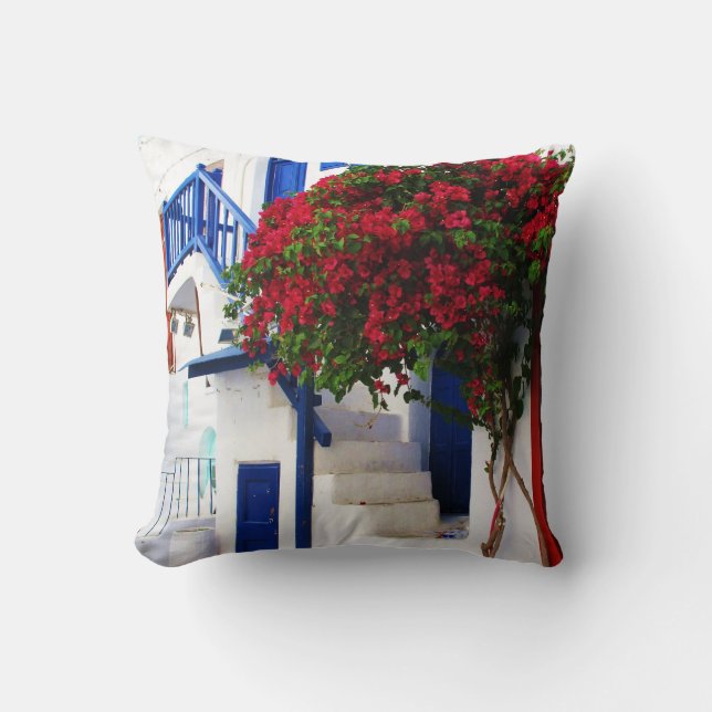Mykonos, Greece Cushion (Front)