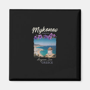Mykonos Greece Getaway Aegean Sea Island Style Magnet