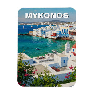 Mykonos Greece Greek Islands Little Venice Magnet