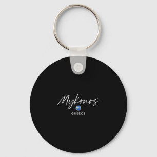Mykonos Greece Island Trip Summer Sea Escape Key Ring