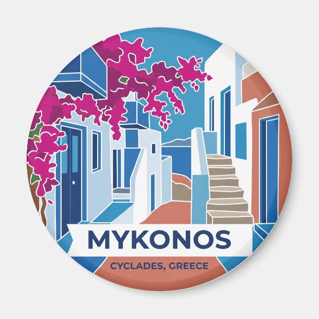 Mykonos Greece Magnet (Front)