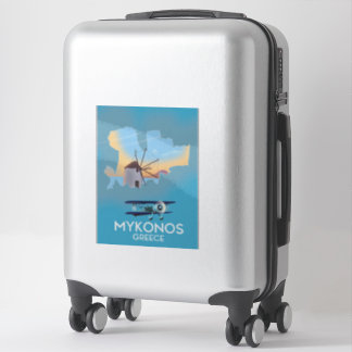 Mykonos Greece Map travel poster