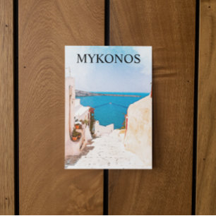 Mykonos Greece Ocean View Travel Postcard