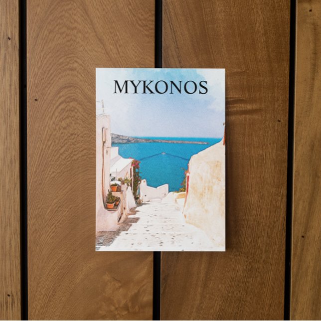 Mykonos Greece Ocean View Travel Postcard (mykonos greece travel postcard)