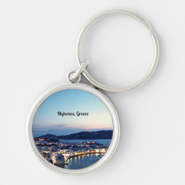 Mykonos, Greece panorama Key Ring (Front)