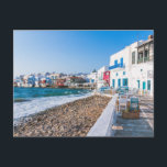 Mykonos, Greece Postcard<br><div class="desc">Mykonos,  Greece. Waterfront in Little Venice,  Cyclades islands.</div>