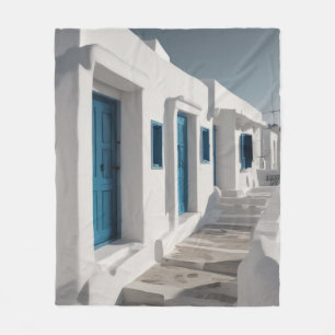 Mykonos Greece Travel  Fleece Blanket