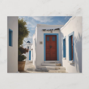 Mykonos Greece Travel Postcard