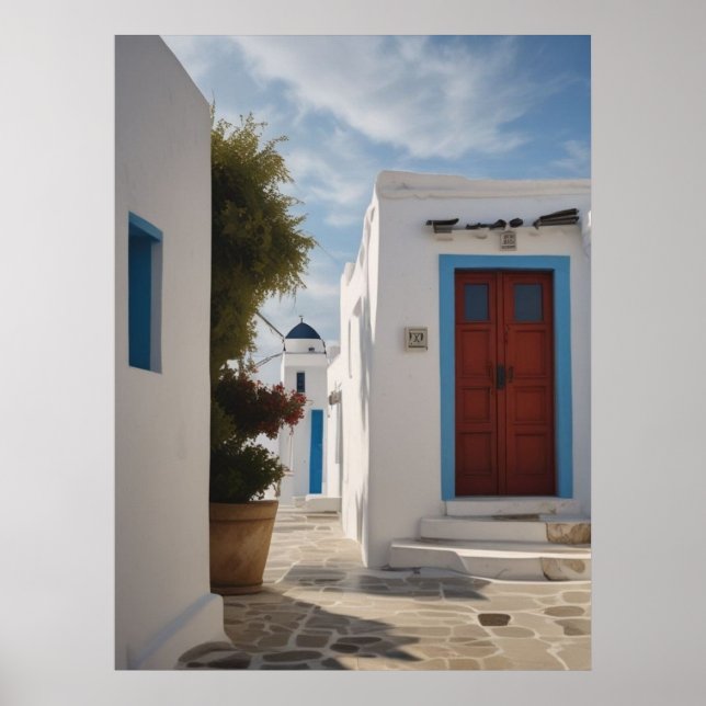 Mykonos Greece Travel Postcard Poster (Front)