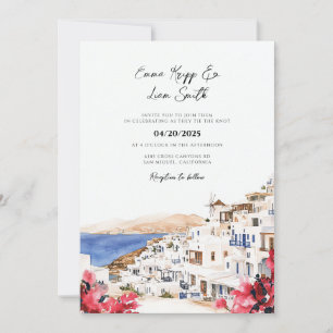 Mykonos Greek Wedding Destination Invitation