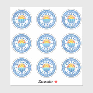 Mykonos Island, Greece Multiple Pack Sticker