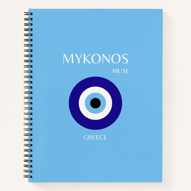 Mykonos Muse, Blue Notebook (Front)