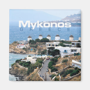 Mykonos Seaside Greece Souvenir Fridge Magnet