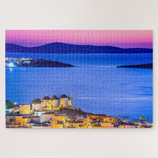Mykonos sunset puzzle (Horizontal)