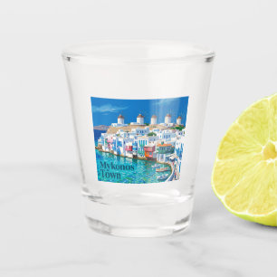 Mykonos Town Greece Shot Glass
