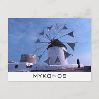 Mykonos windmill Postcard
