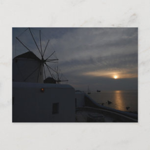 Mykonos windmills postcard