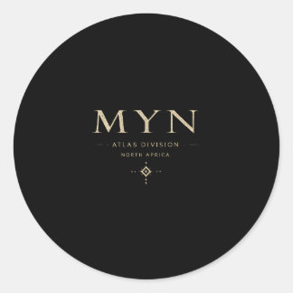 MYN Vintage Retro Washed Streetwear Classic Round Sticker