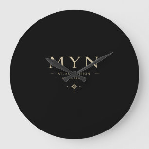 MYN Vintage Retro Washed Streetwear  Large Clock