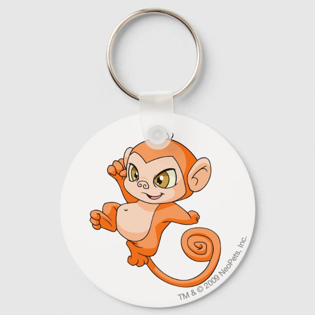 Mynci Orange Key Ring (Front)