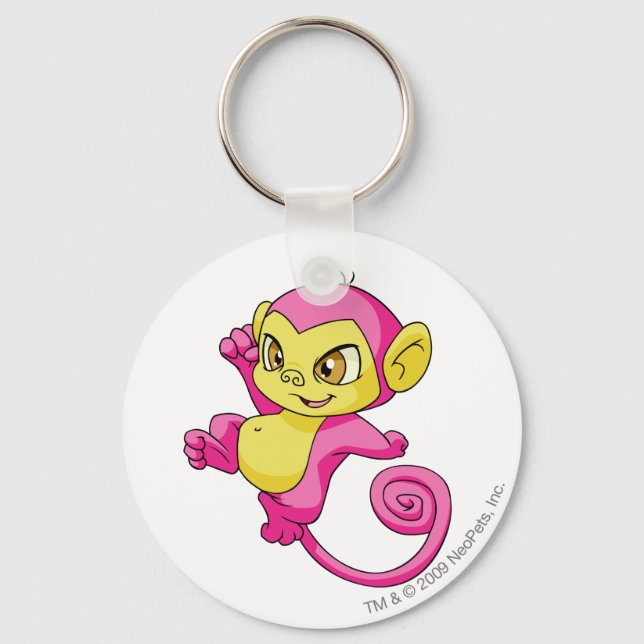 Mynci Pink Key Ring (Front)