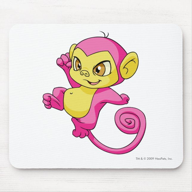 Mynci Pink Mouse Pad (Front)