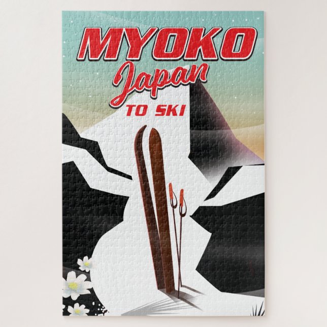 myoko japan ski poster jigsaw puzzle (Vertical)