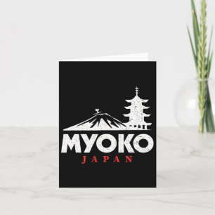 Myoko Japan Ski Resort Retro Skiing Snowboarding Card