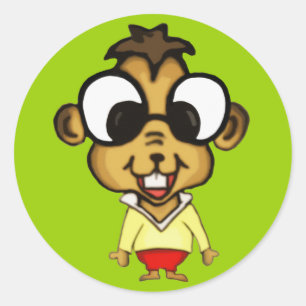 Myopic Chipmunk Stickers