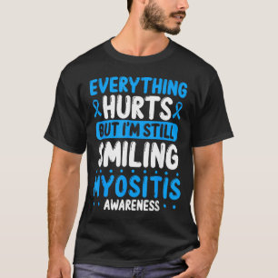 Myositis Awareness Blue Ribbon Survivor Warrior T-Shirt