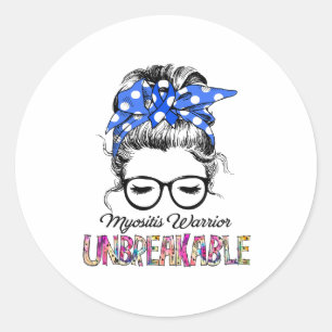 Myositis Awareness Ribbon Support Gifts Classic Round Sticker