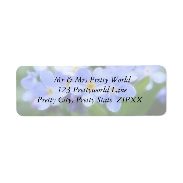 Myosotis sylvatica - Forget Me Nots Return Address Label (Front)